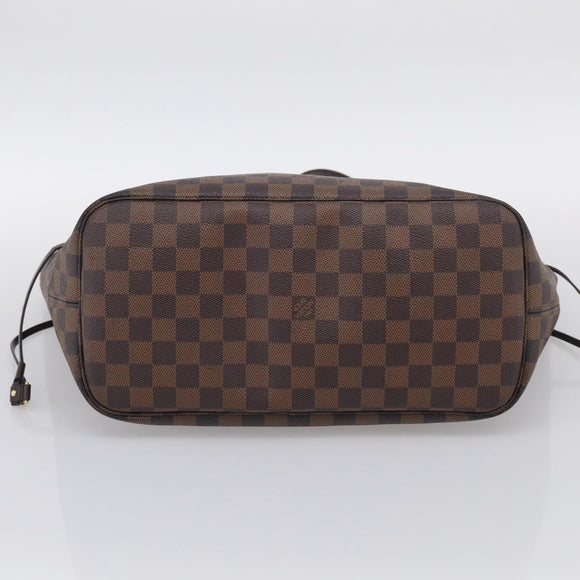 LOUIS VUITTON Damier Ebene Neverfull MM Tote Bag N51105 LV Auth 211575