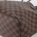 LOUIS VUITTON Damier Ebene Neverfull MM Tote Bag N51105 LV Auth 211575-11