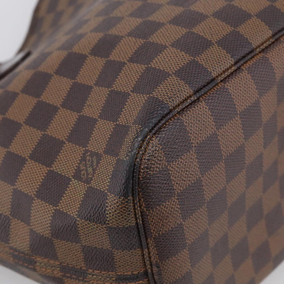 LOUIS VUITTON Damier Ebene Neverfull MM Tote Bag N51105 LV Auth 211575