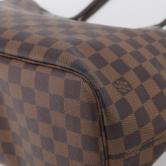 LOUIS VUITTON Damier Ebene Neverfull MM Tote Bag N51105 LV Auth 211575