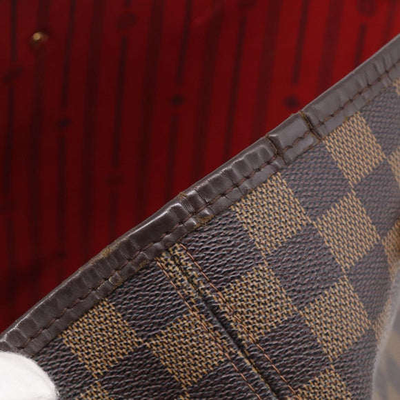 LOUIS VUITTON Damier Ebene Neverfull MM Tote Bag N51105 LV Auth 211575