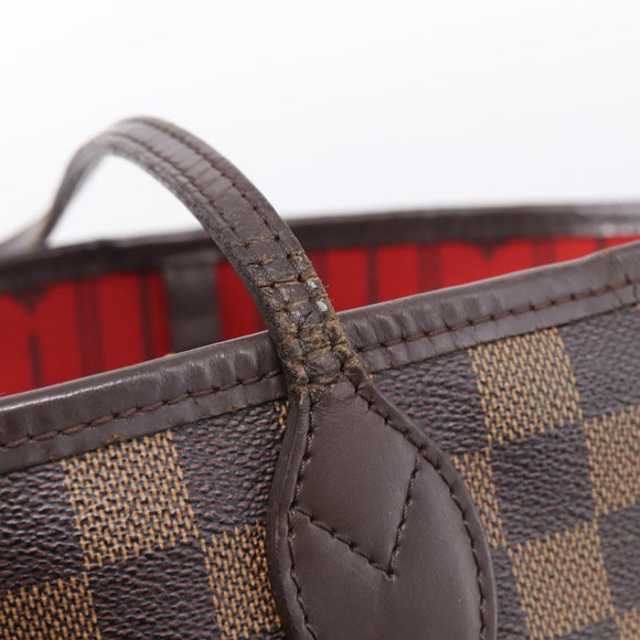 LOUIS VUITTON Damier Ebene Neverfull MM Tote Bag N51105 LV Auth 211575