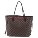 LOUIS VUITTON Damier Ebene Neverfull MM Tote Bag N51105 LV Auth 211575-3