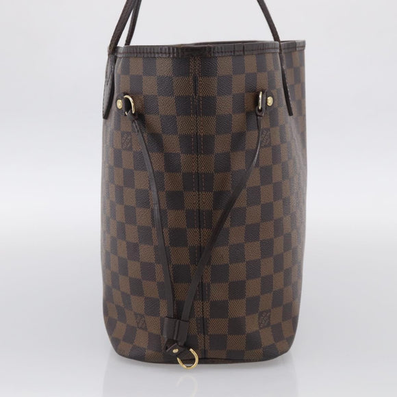 LOUIS VUITTON Damier Ebene Neverfull MM Tote Bag N51105 LV Auth 211575