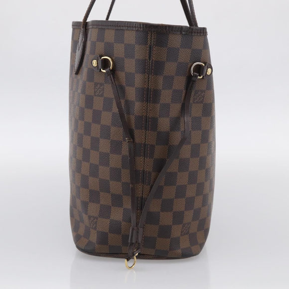 LOUIS VUITTON Damier Ebene Neverfull MM Tote Bag N51105 LV Auth 211575
