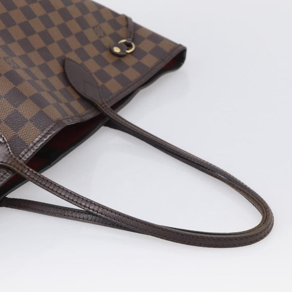 LOUIS VUITTON Damier Ebene Neverfull MM Tote Bag N51105 LV Auth 211575