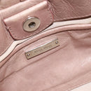 Miu Miu Vitellolux Hand Bag Leather 2way Beige Silver Auth 211577A-20