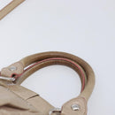 Miu Miu Vitellolux Hand Bag Leather 2way Beige Silver Auth 211577A-8