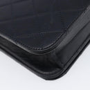 CHANEL Matelasse Chain Shoulder Bag Lamb Skin Black Gold CC Auth 211578V-13
