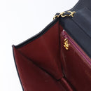 CHANEL Matelasse Chain Shoulder Bag Lamb Skin Black Gold CC Auth 211578V-20