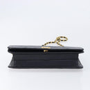CHANEL Matelasse Chain Shoulder Bag Lamb Skin Black Gold CC Auth 211578V-9