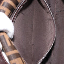 FENDI Zucca Canvas Mamma Baguette Shoulder Bag Brown Black Auth 211589V-24