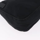 FENDI Mamma Baguette Tote Bag Cotton Jersey Black Silver Auth 211590A-13