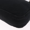 FENDI Mamma Baguette Tote Bag Cotton Jersey Black Silver Auth 211590A-14