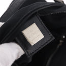 FENDI Mamma Baguette Tote Bag Cotton Jersey Black Silver Auth 211590A-19