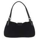 FENDI Mamma Baguette Tote Bag Cotton Jersey Black Silver Auth 211590A-3