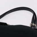 FENDI Mamma Baguette Tote Bag Cotton Jersey Black Silver Auth 211590A-8