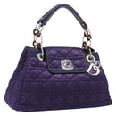 Christian Dior Canage Hand Bag Nylon Purple Silver Auth 211591A-1