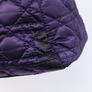 Christian Dior Canage Hand Bag Nylon Purple Silver Auth 211591A-15