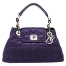 Christian Dior Canage Hand Bag Nylon Purple Silver Auth 211591A-2