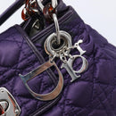 Christian Dior Canage Hand Bag Nylon Purple Silver Auth 211591A-20