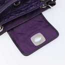 Christian Dior Canage Hand Bag Nylon Purple Silver Auth 211591A-21