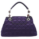 Christian Dior Canage Hand Bag Nylon Purple Silver Auth 211591A-3