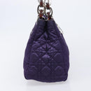Christian Dior Canage Hand Bag Nylon Purple Silver Auth 211591A-5