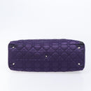 Christian Dior Canage Hand Bag Nylon Purple Silver Auth 211591A-9