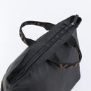 FENDI Hand Bag Canvas Black Silver Auth 211592-6