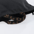 FENDI Hand Bag Canvas Black Silver Auth 211592-7