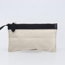 Balenciaga Navy Cabas Hand Bag Canvas White Silver 339933 Auth 211594-22