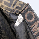 FENDI Zucca Canvas Hand Bag Brown Black Auth 211595A-15