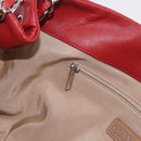 CHANEL Matelasse Chain Tote Bag Caviar Skin Red Silver CC Auth 211596M-22
