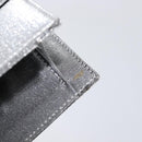 Salvatore Ferragamo Gancini Hand Bag Satin Gray Silver Auth 211597A-17