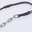 Miu Miu Chain Shoulder Bag Leather Purple Silver Auth 211604V-10