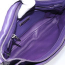 Miu Miu Chain Shoulder Bag Leather Purple Silver Auth 211604V-20