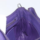 Miu Miu Chain Shoulder Bag Leather Purple Silver Auth 211604V-21