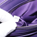 Miu Miu Chain Shoulder Bag Leather Purple Silver Auth 211604V-27