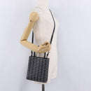 CELINE Mini Vertical Cabas Hand Bag PVC 2way Black Gold Auth 211607M-20