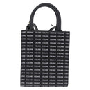 CELINE Mini Vertical Cabas Hand Bag PVC 2way Black Gold Auth 211607M-3