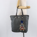 PRADA Tote Bag Nylon Gray Silver Auth 211613A-24