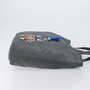 PRADA Tote Bag Nylon Gray Silver Auth 211613A-4
