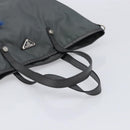 PRADA Tote Bag Nylon Gray Silver Auth 211613A-7