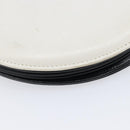 CHANEL Disc Bag Chain Shoulder Bag Lamb Skin White Gold CC Auth 211618V-14