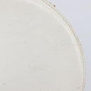 CHANEL Disc Bag Chain Shoulder Bag Lamb Skin White Gold CC Auth 211618V-15