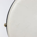 CHANEL Disc Bag Chain Shoulder Bag Lamb Skin White Gold CC Auth 211618V-16