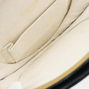CHANEL Disc Bag Chain Shoulder Bag Lamb Skin White Gold CC Auth 211618V-20