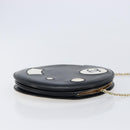 CHANEL Disc Bag Chain Shoulder Bag Lamb Skin White Gold CC Auth 211618V-4