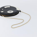 CHANEL Disc Bag Chain Shoulder Bag Lamb Skin White Gold CC Auth 211618V-7